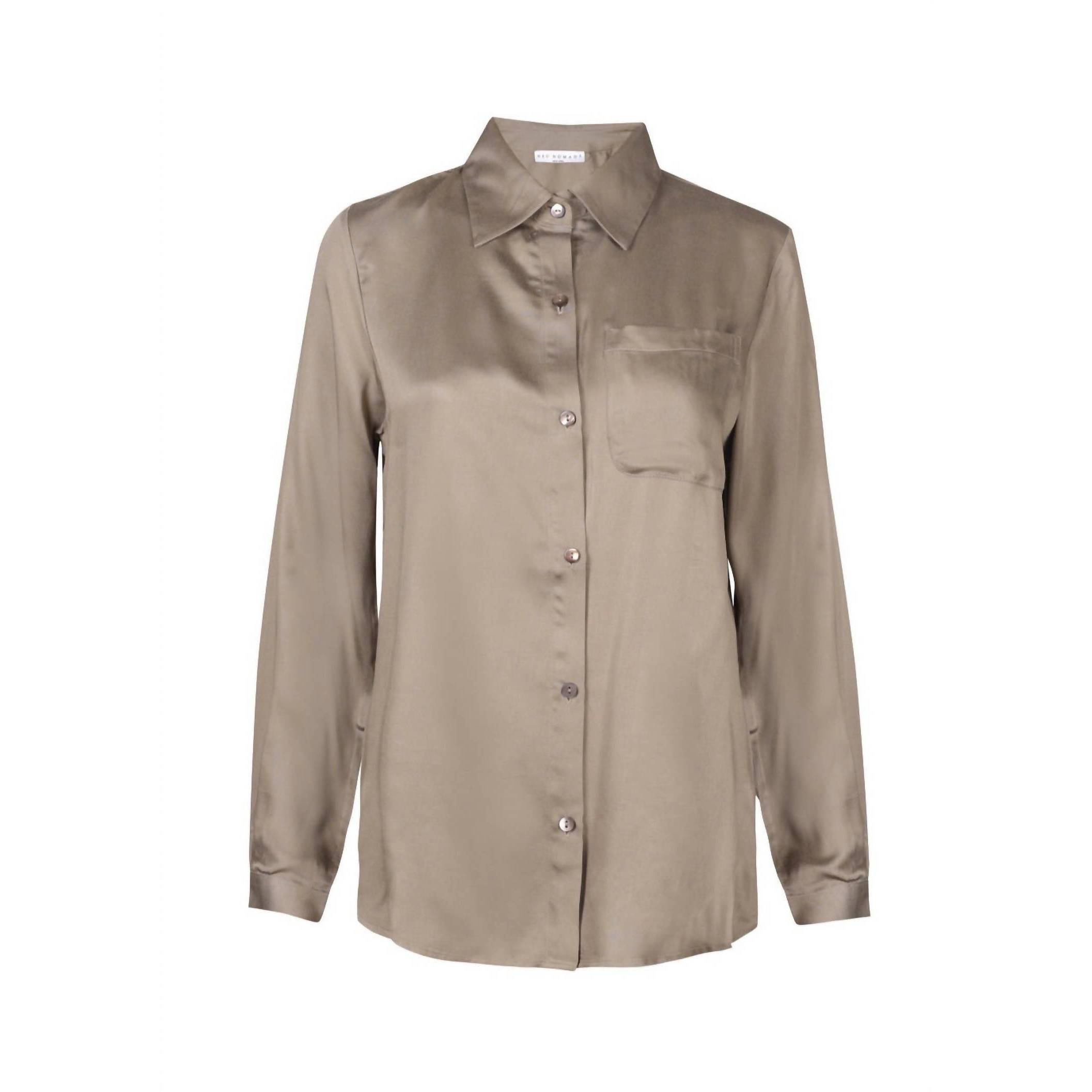 New Neu Nomads Women's Twiggy Boyfriend Shirt In Khaki